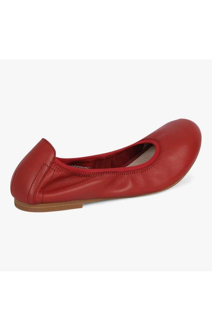 Becca Red Closed Flats & Ballerinas