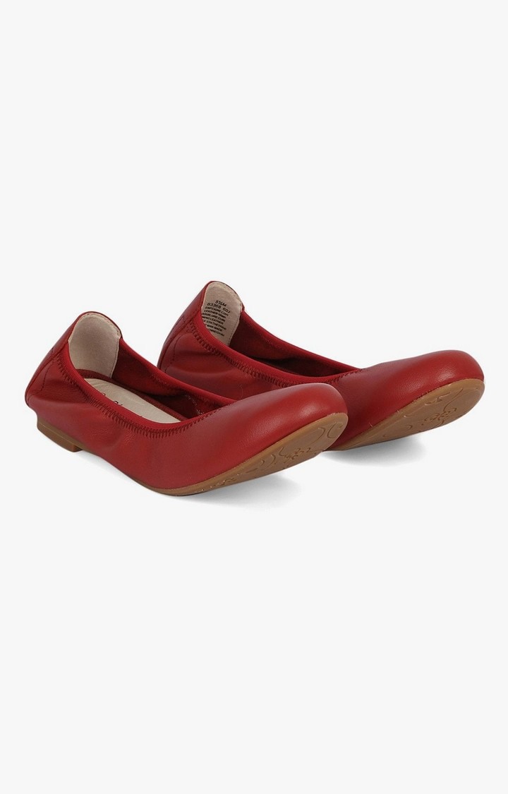 Becca Red Closed Flats & Ballerinas