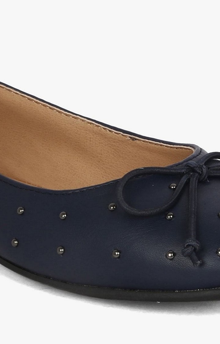 Tani Blue Closed Flats & Ballerinas