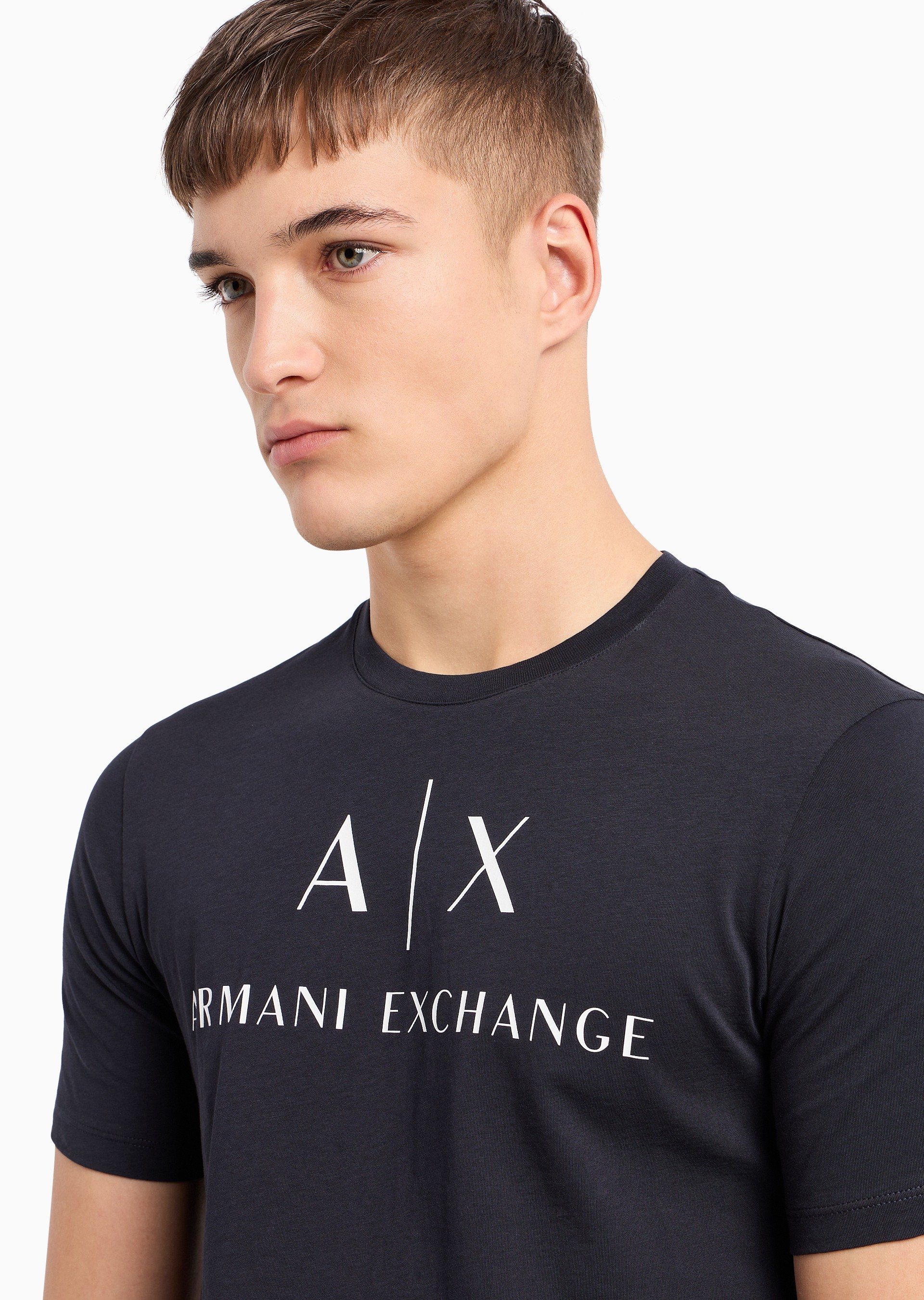 Men Blue Basics Slim Fit T-Shirts