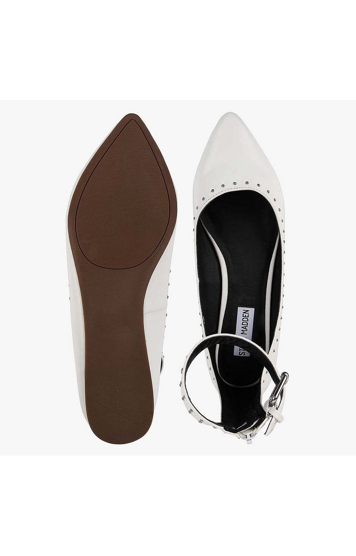 Adopt White Closed Flats & Ballerinas