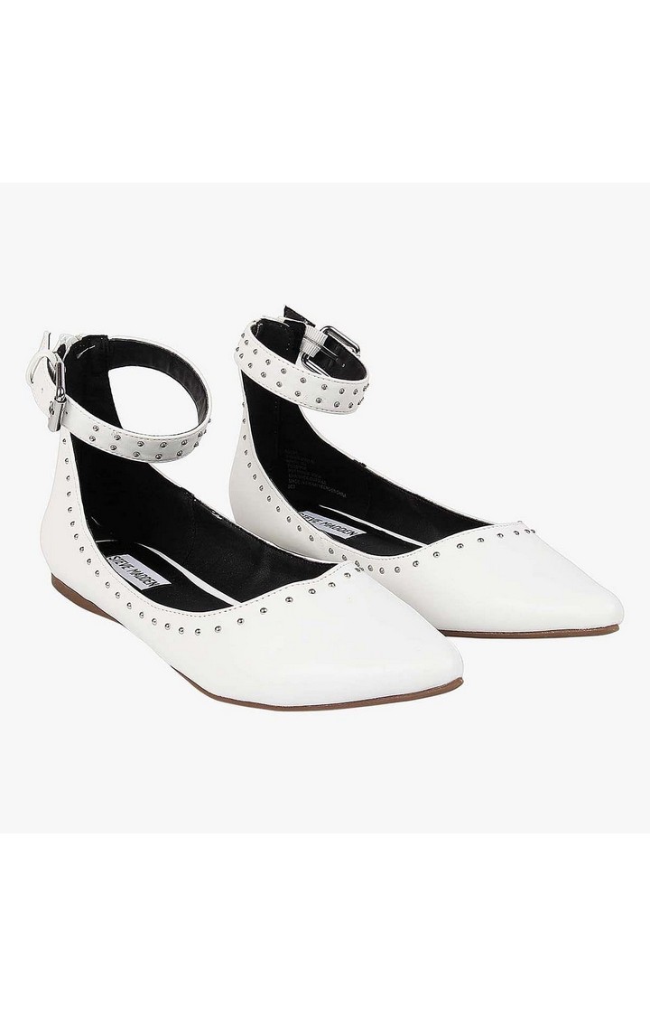 Adopt White Closed Flats & Ballerinas