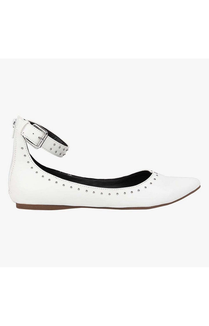 Adopt White Closed Flats & Ballerinas