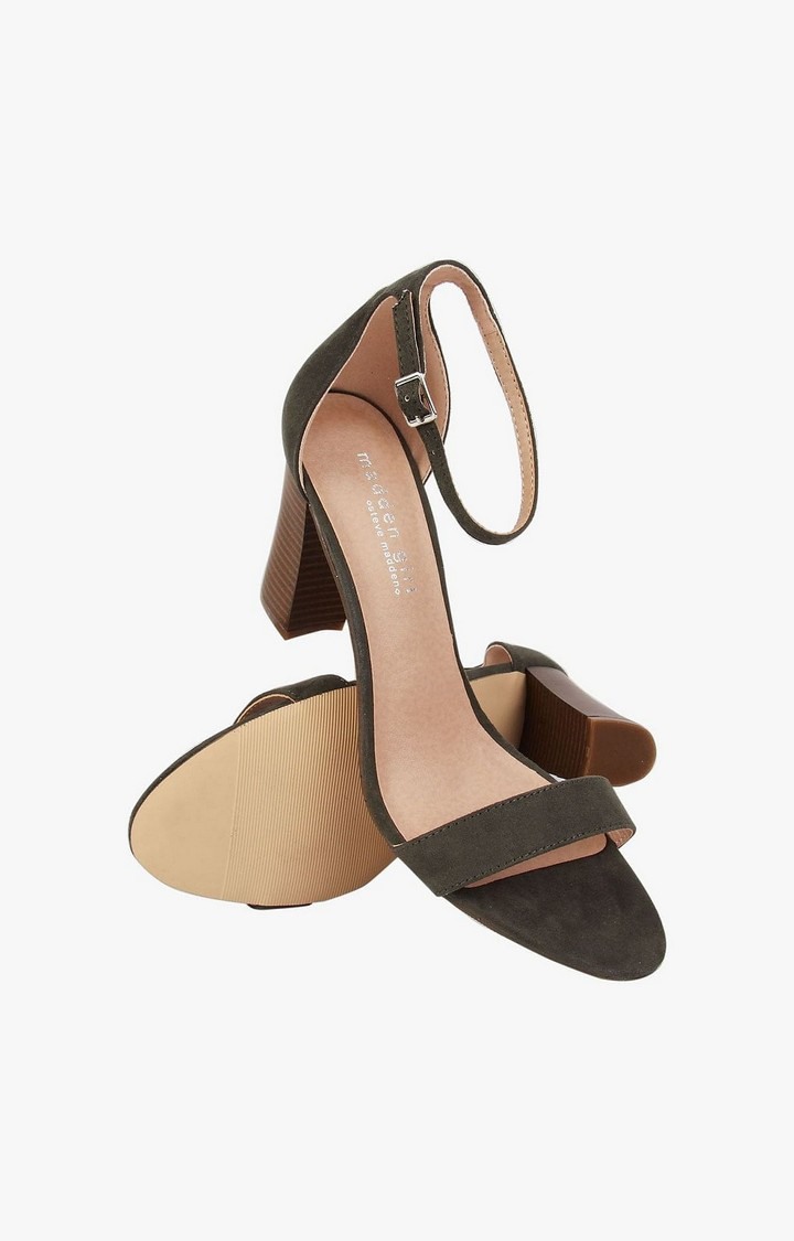 Bella-S Green Heel Sandals