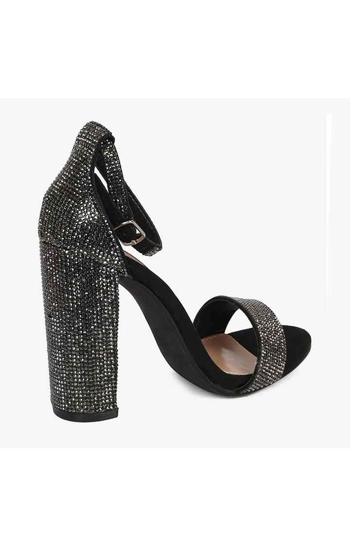 Carrson-R Black Heel Sandals