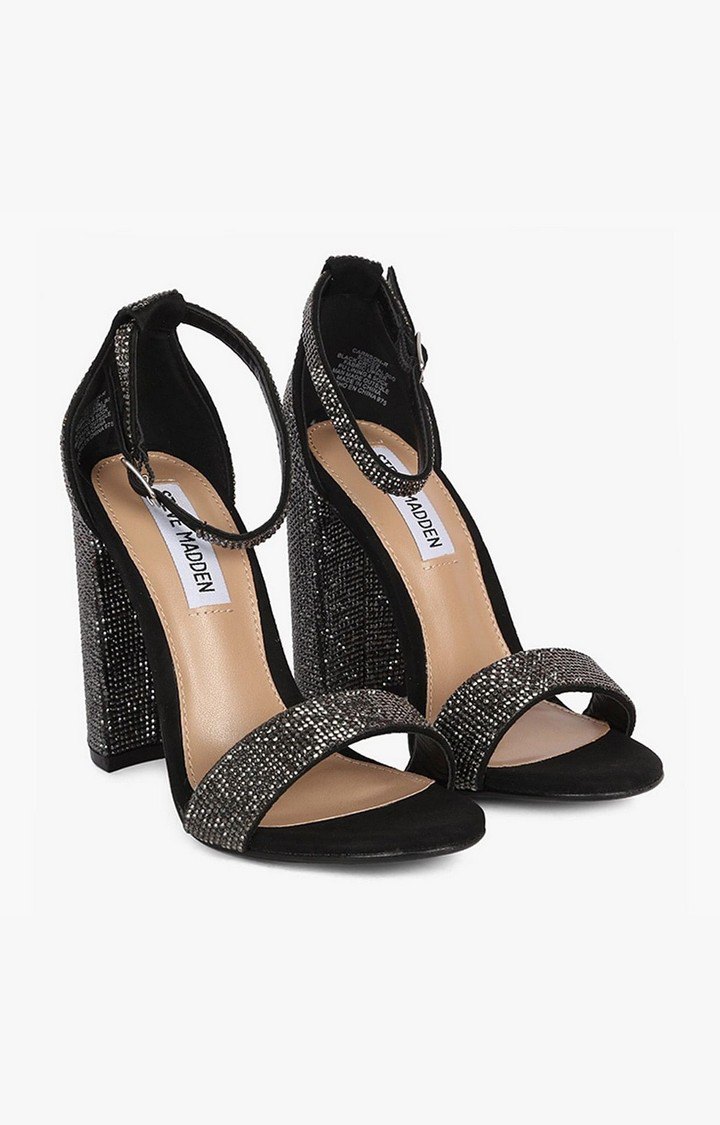 Carrson-R Black Heel Sandals