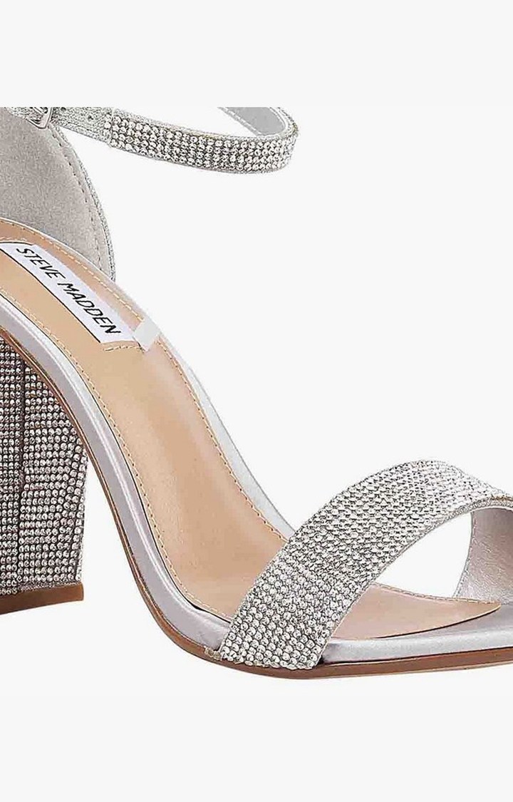 Carrson-R Silver Heel Sandals