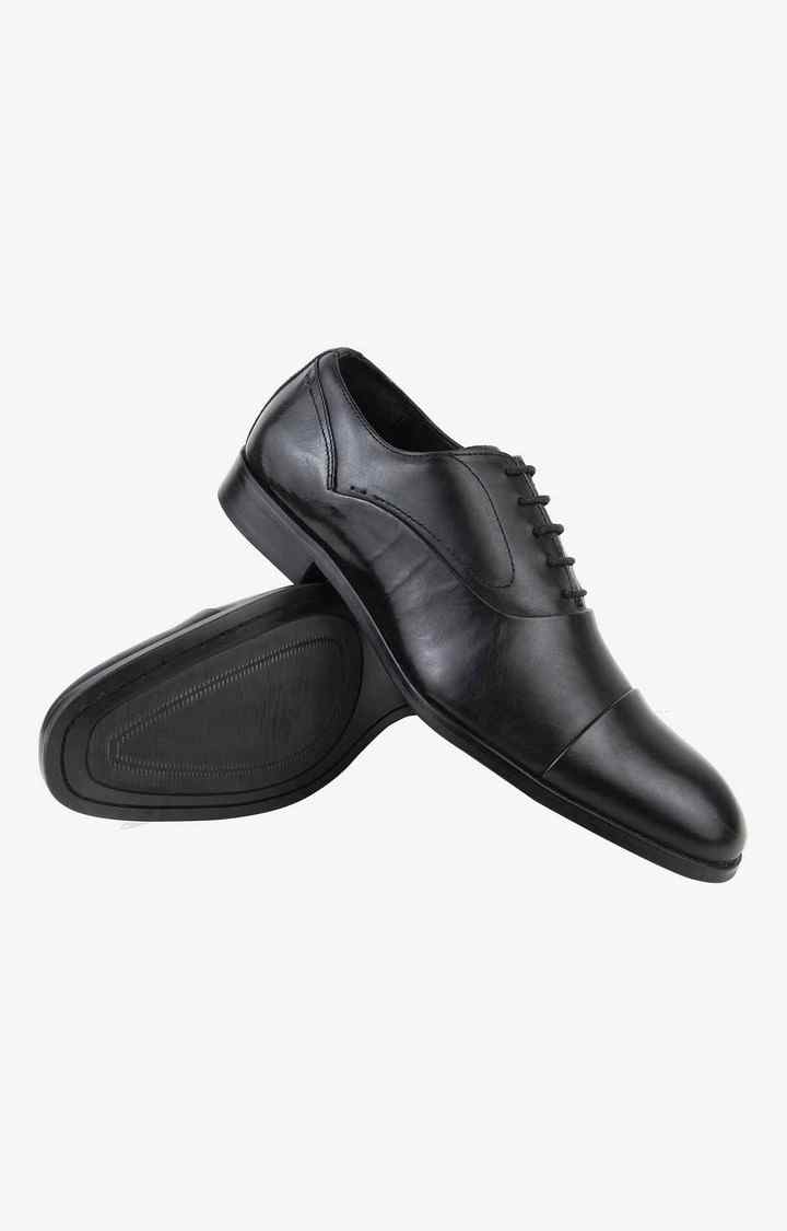 Evans Black Tie-Ups & Dress Loafers