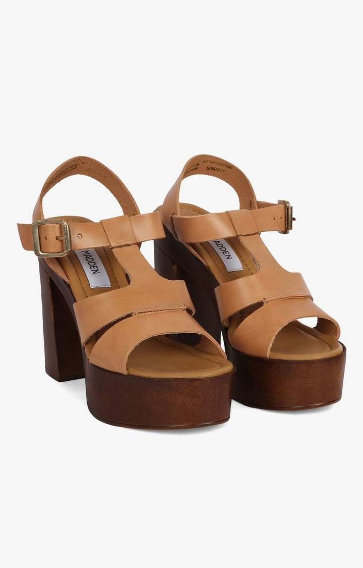 Lucile Brown Heel Sandals