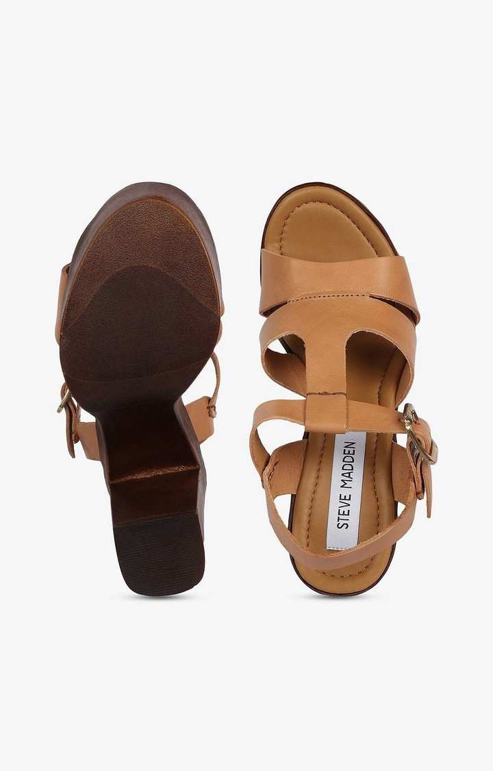 Lucile Brown Heel Sandals