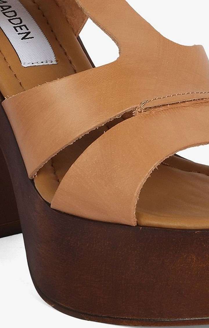 Lucile Brown Heel Sandals