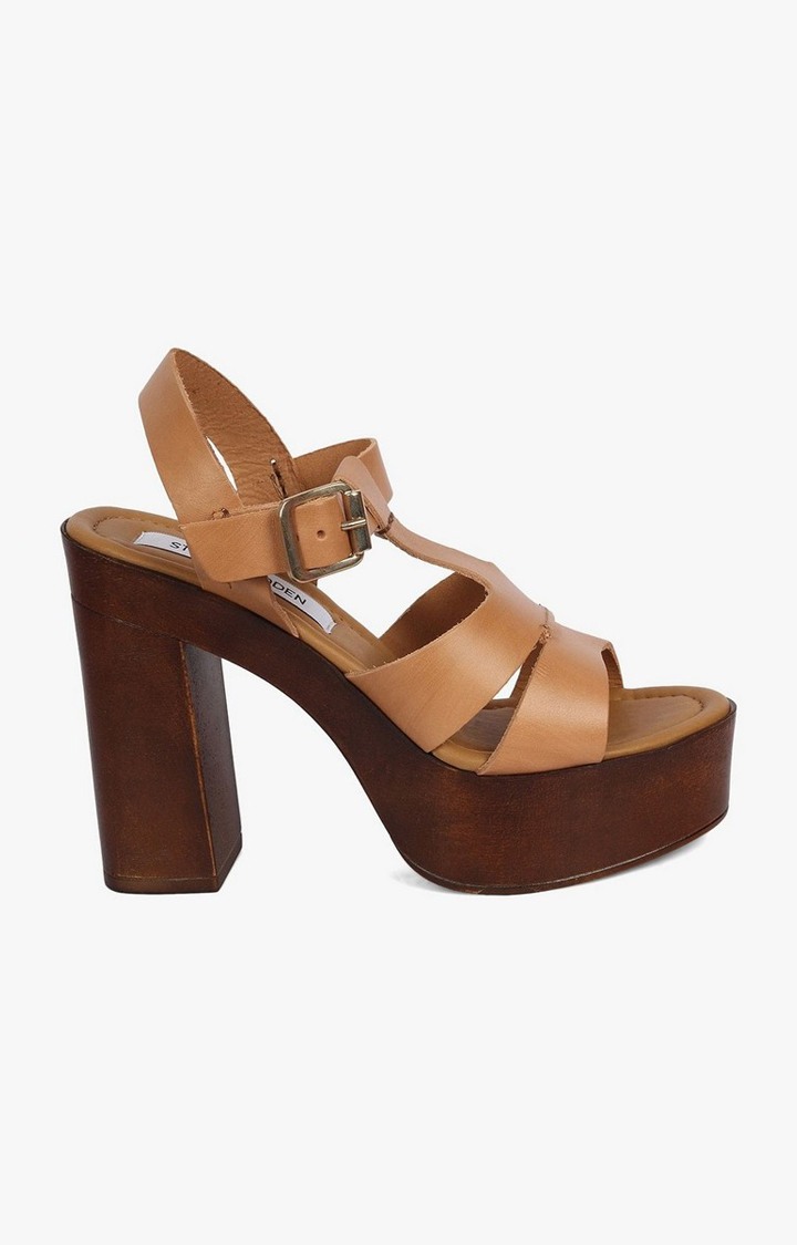 Lucile Brown Heel Sandals