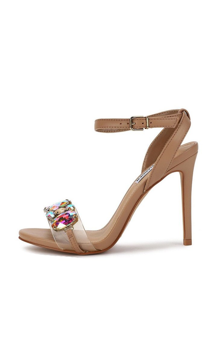 Sophia Beige Heel Sandals