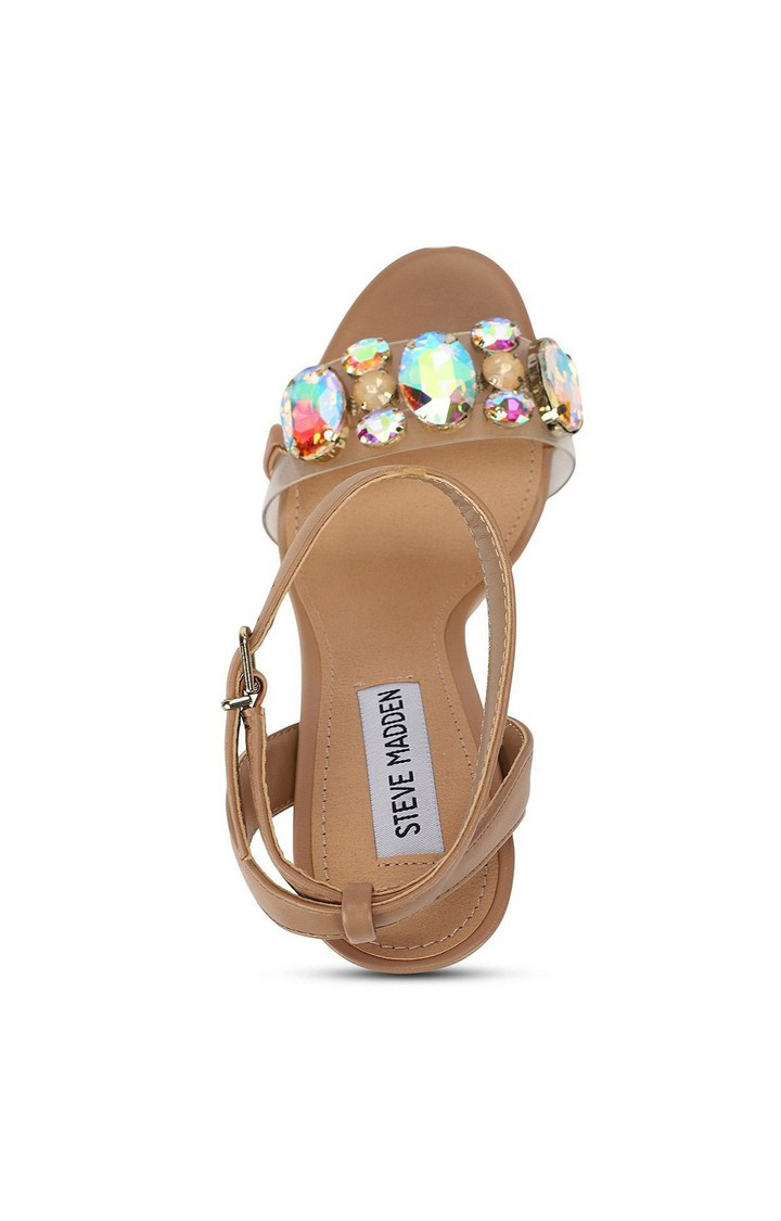 Sophia Beige Heel Sandals