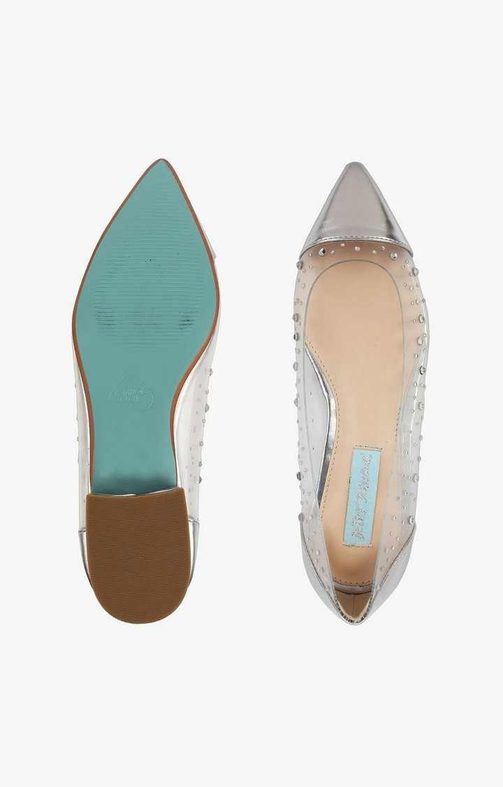 Sb-Gracy Silver Closed Flats & Ballerinas
