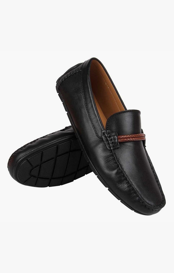 Breezes-L Black Driver Loafers