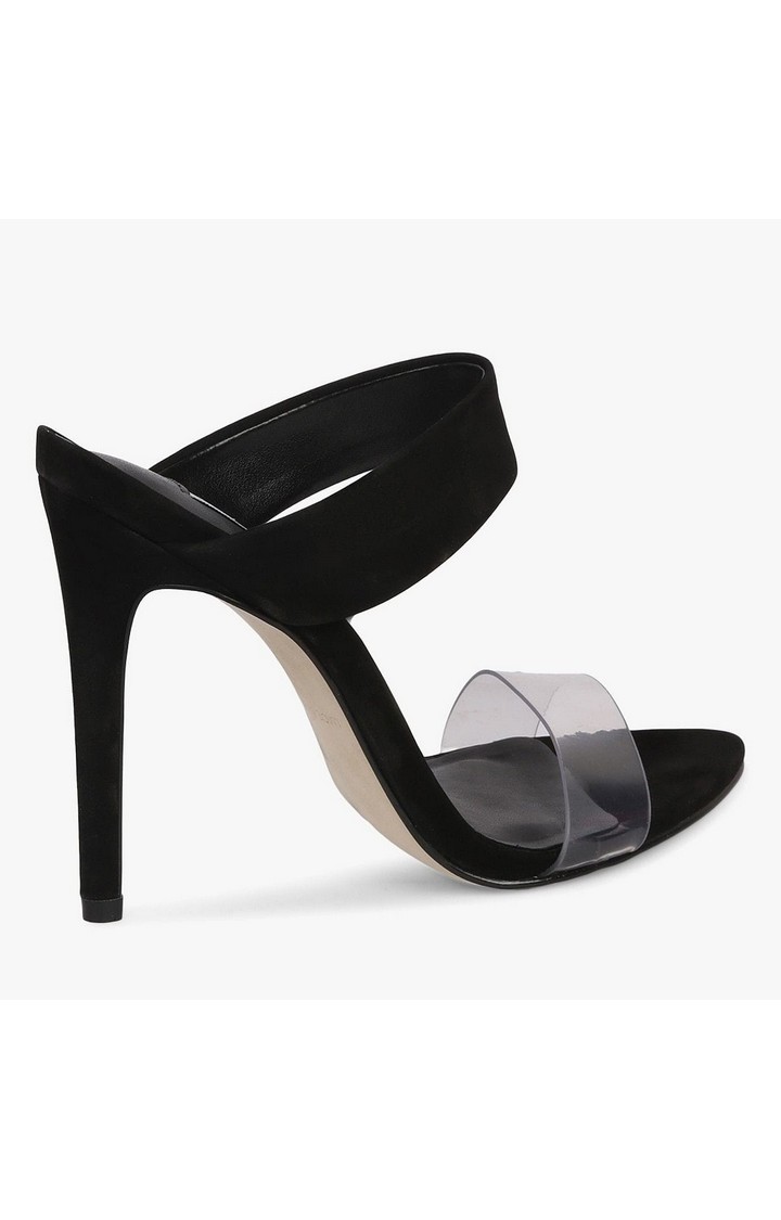 Amaya Black Heel Sandals