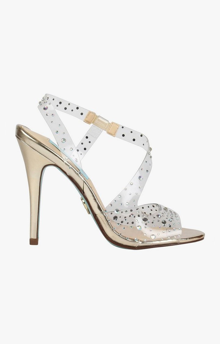 Sb-Fey Gold Heel Sandals