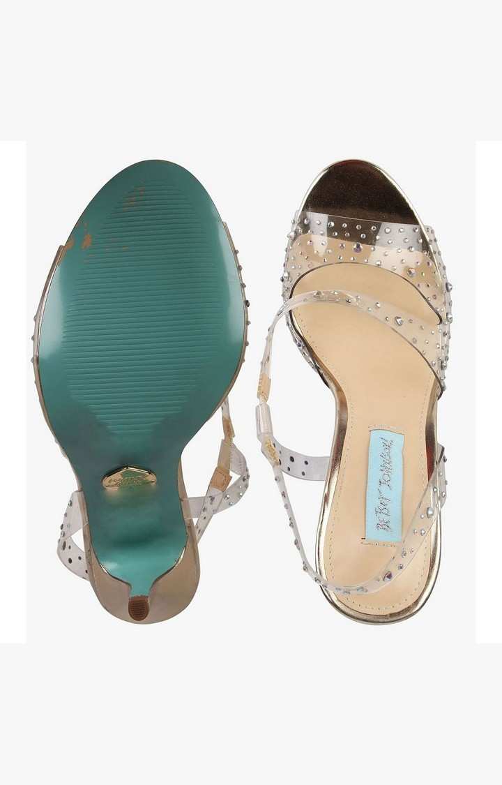 Sb-Fey Gold Heel Sandals