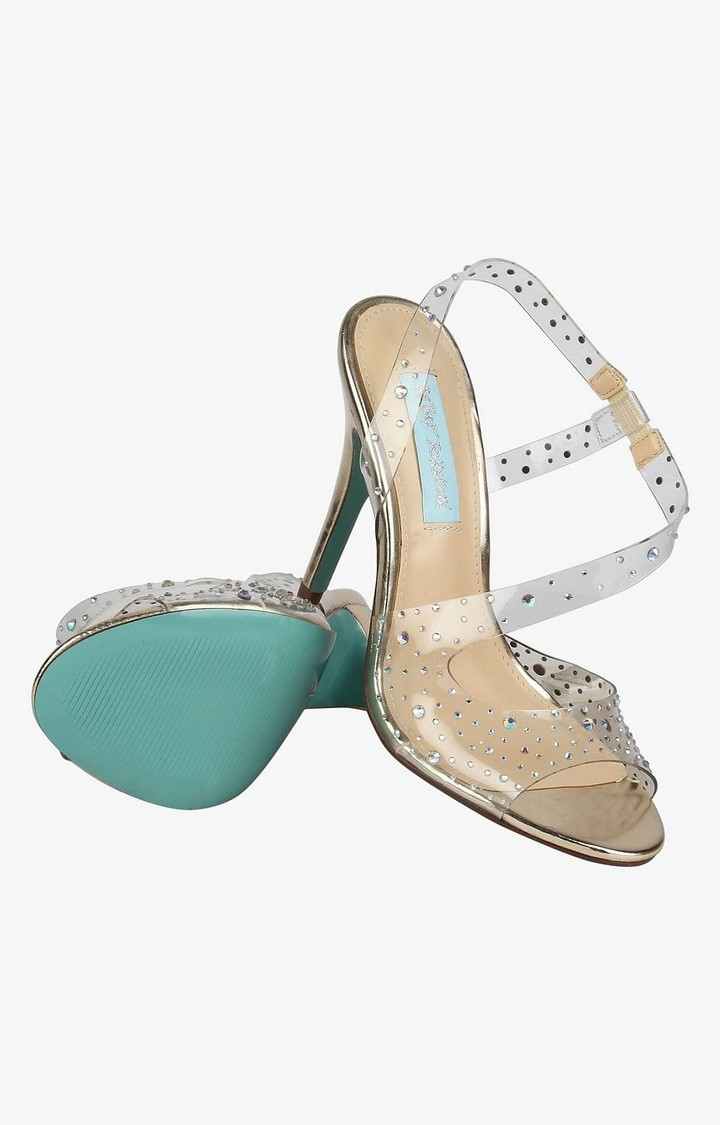 Sb-Fey Gold Heel Sandals
