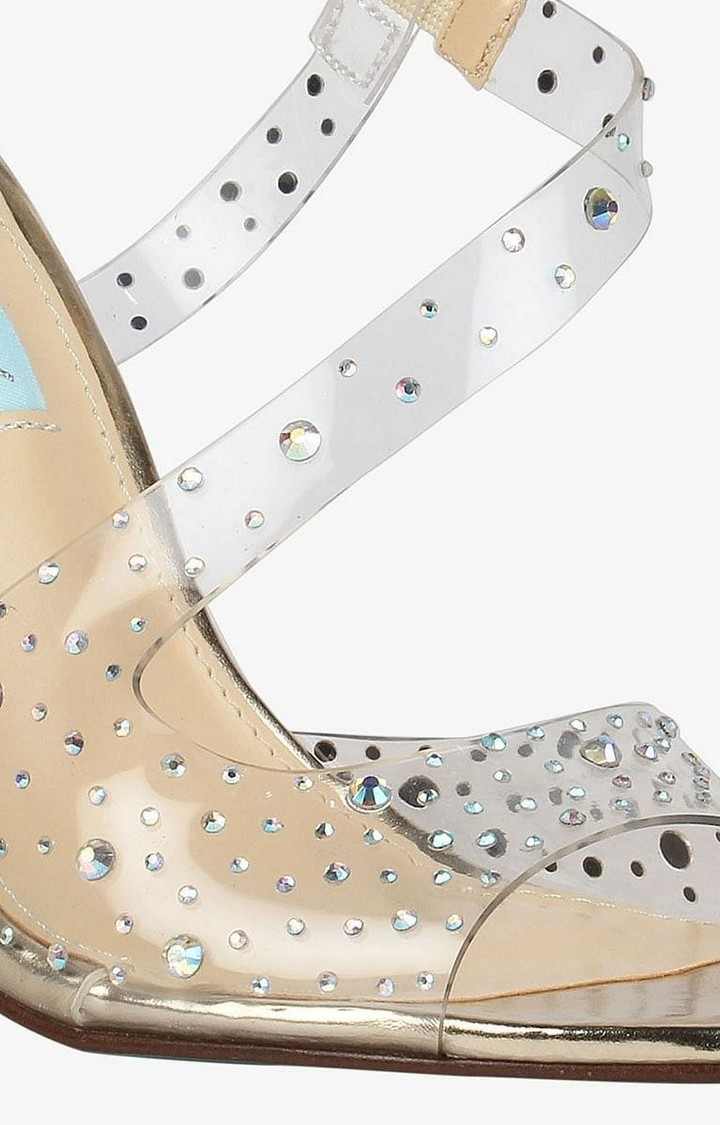 Sb-Fey Gold Heel Sandals