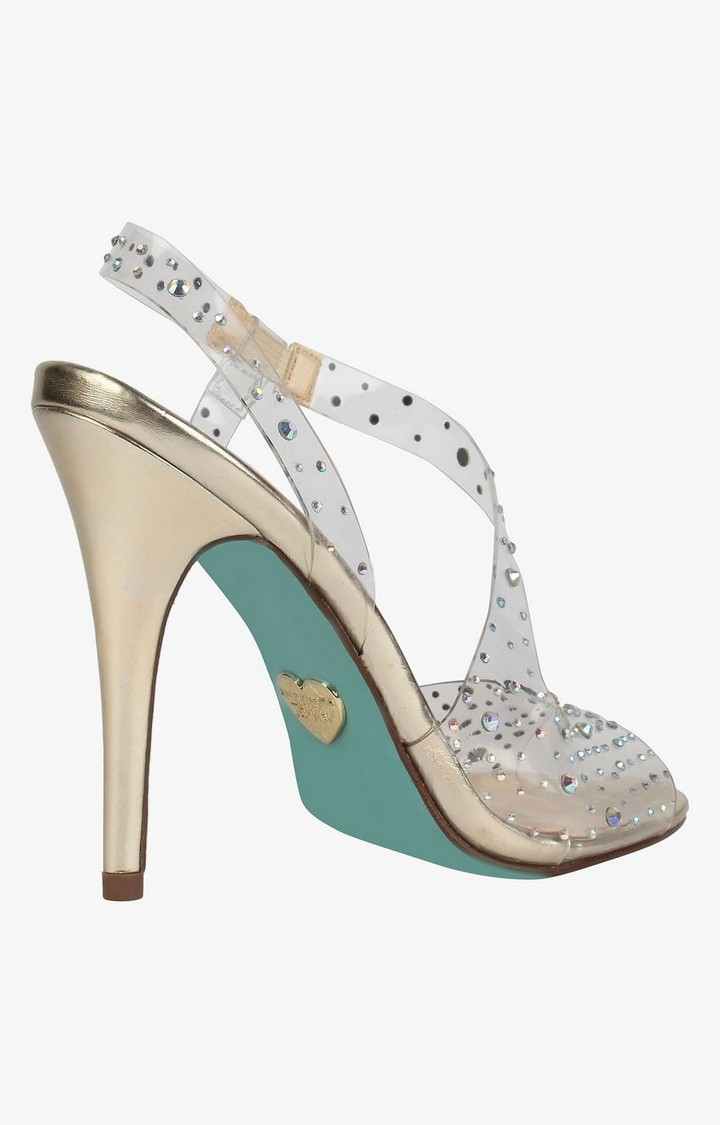Sb-Fey Gold Heel Sandals