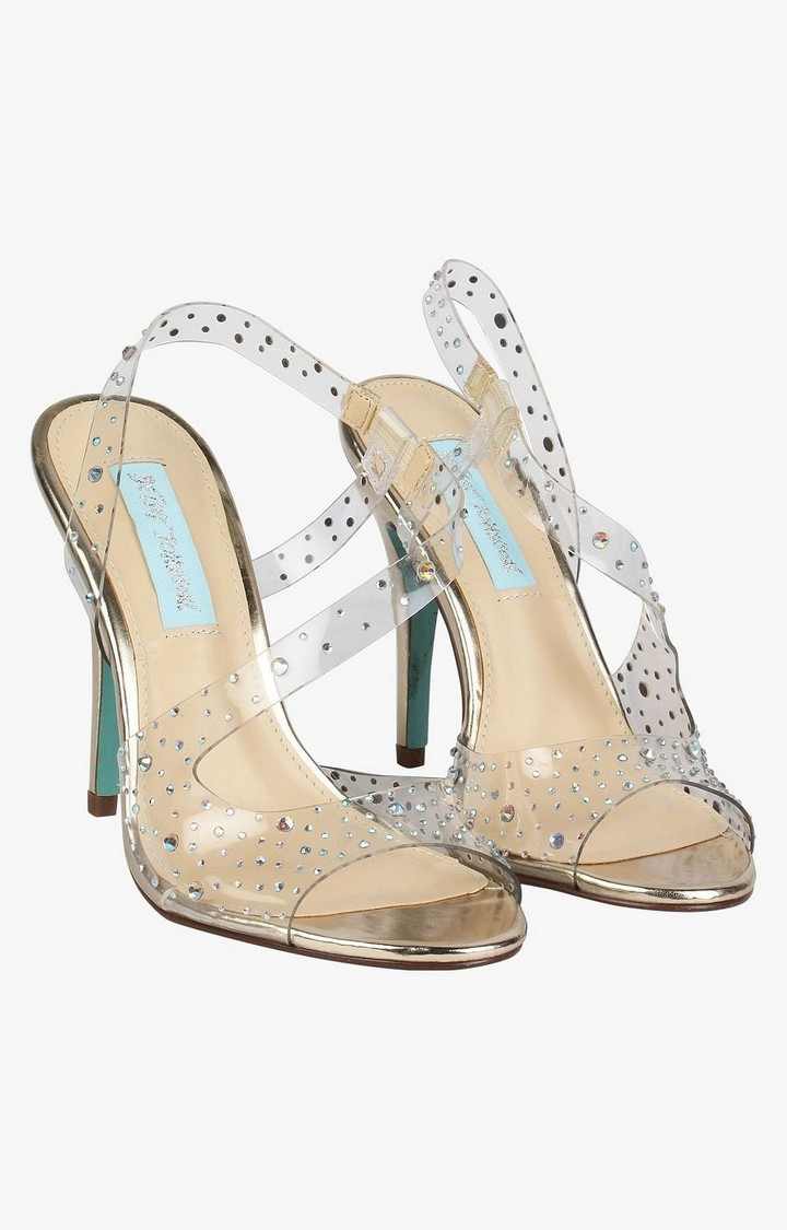 Sb-Fey Gold Heel Sandals