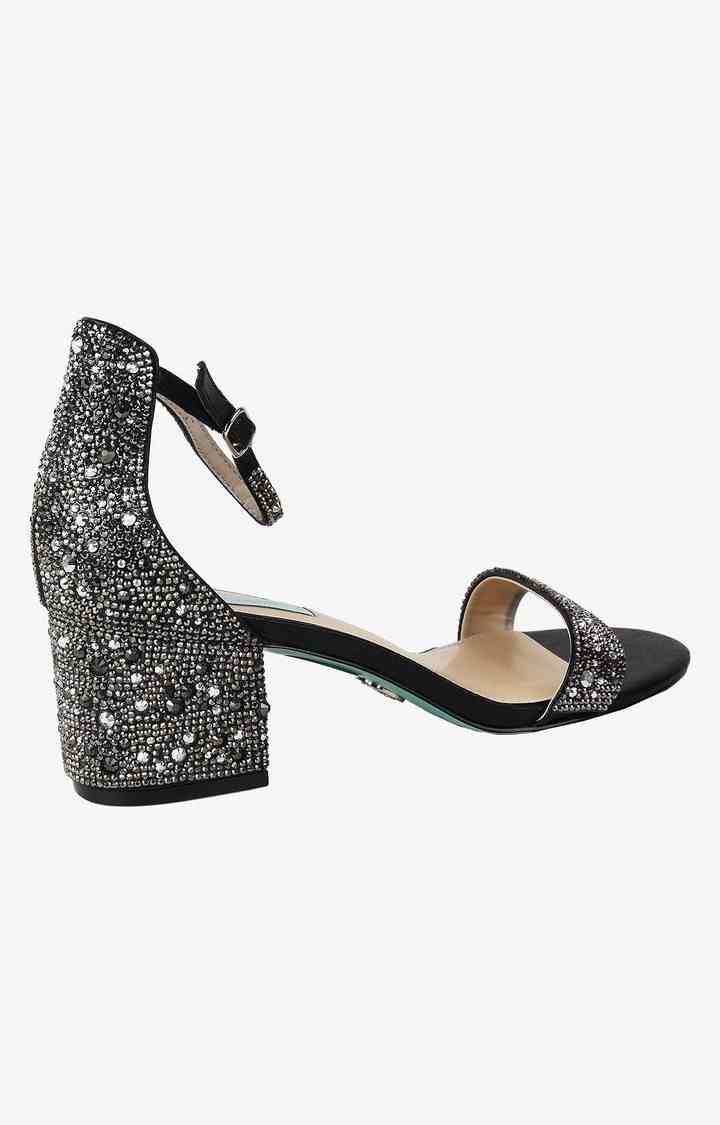 Sb-Mari Black Heel Sandals