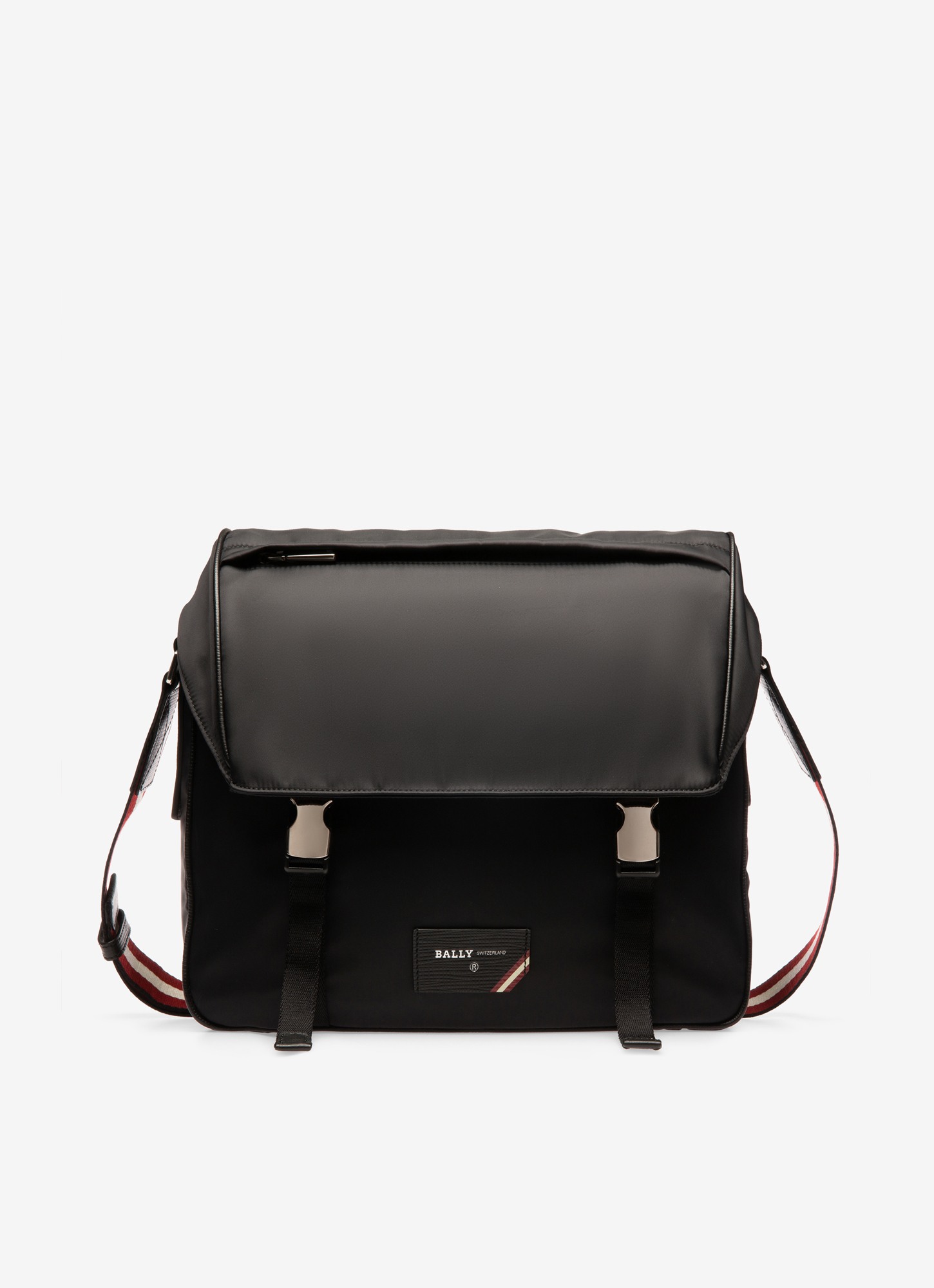 Messenger Bag In Black Recycled Nylon