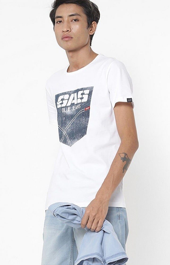 Men's Printed Round Neck Slim Fit T-Shirt
