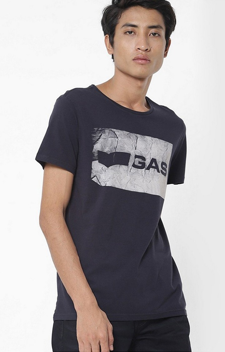 Men's Scuba printed round neck white t-shirt