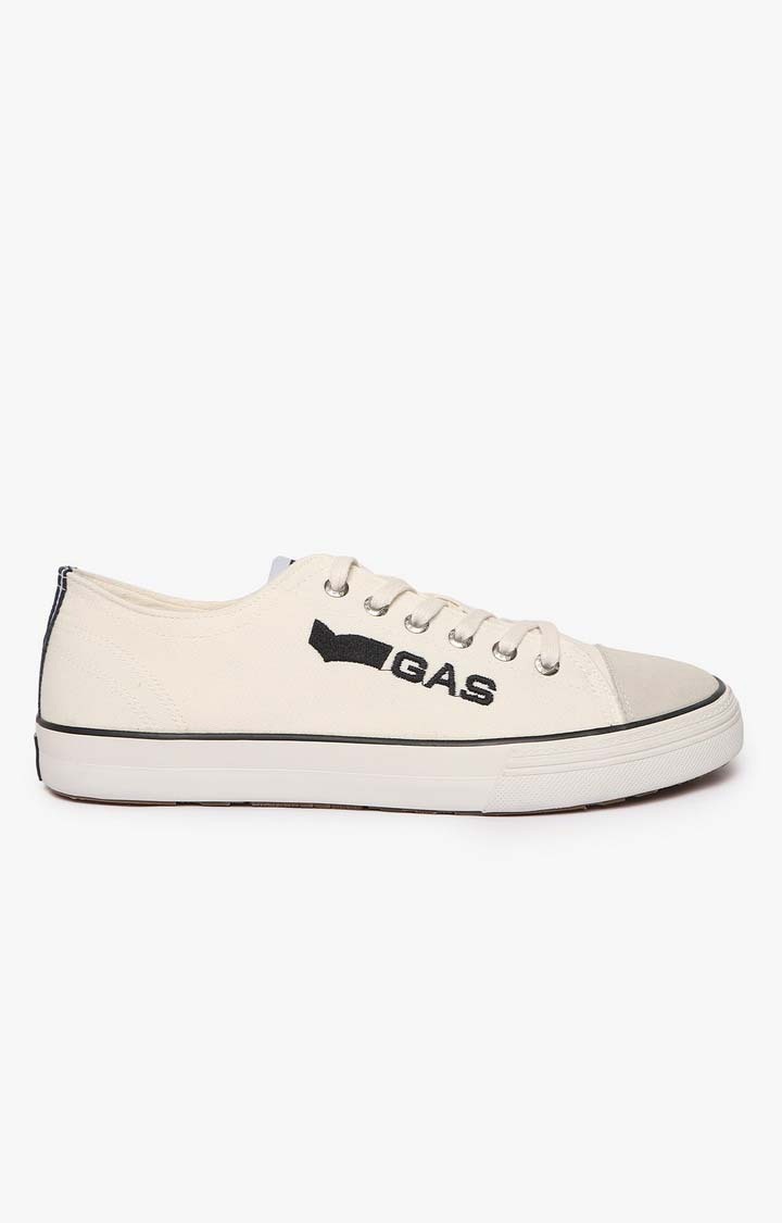 GAS | White Express Low Text Sneakers