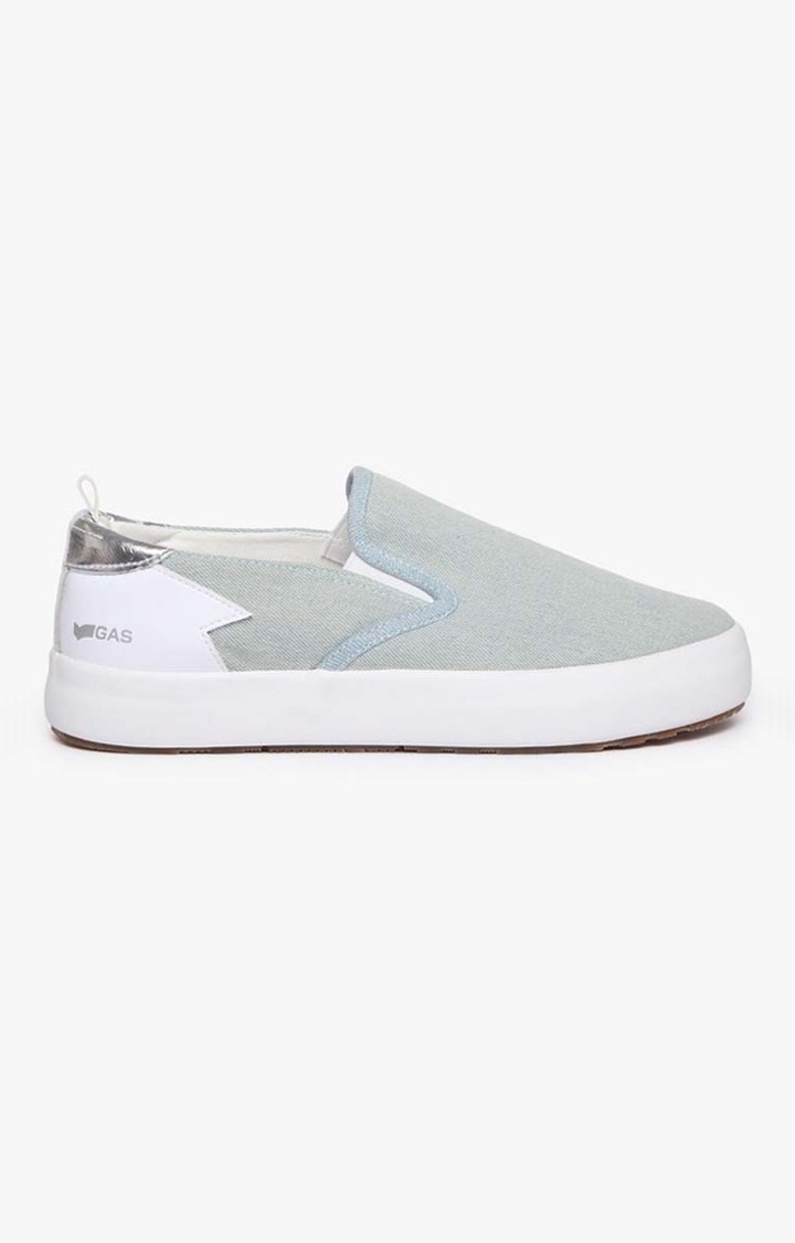 Women's slip on light blue Bella denim shoes