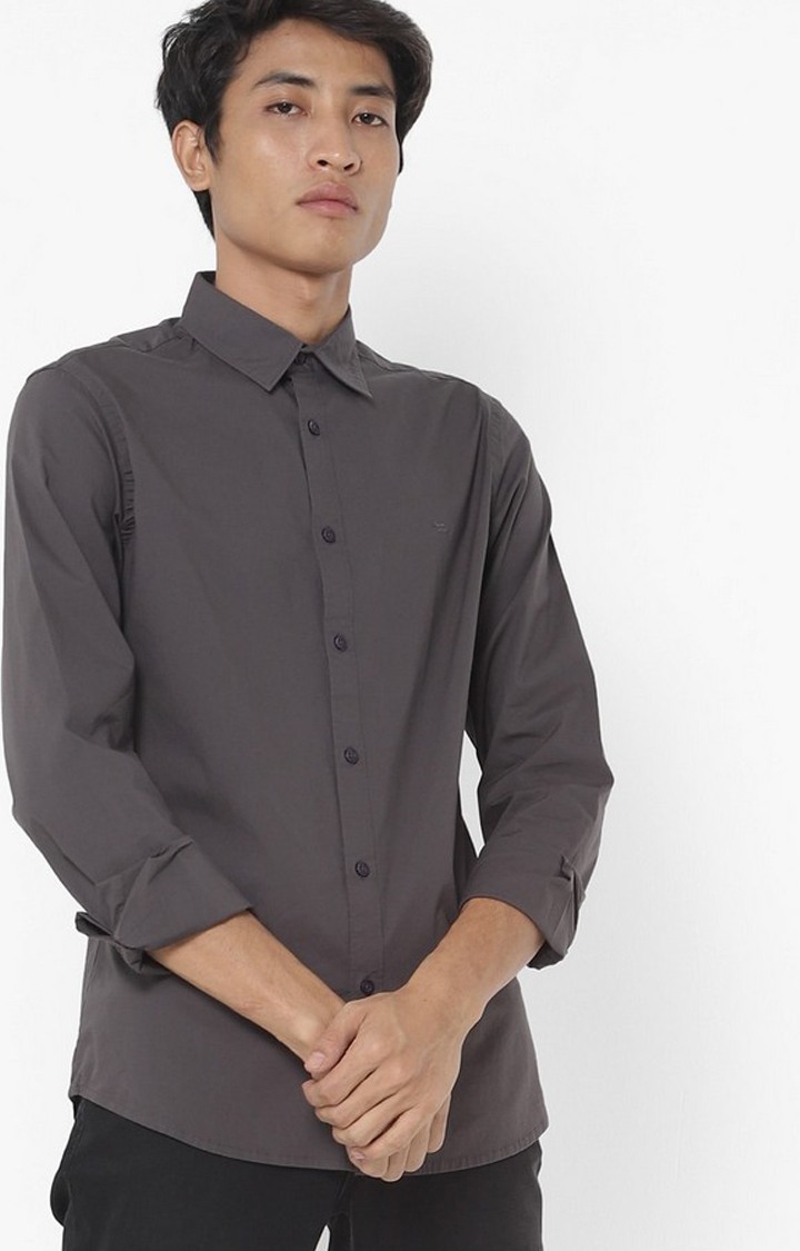 GAS | Men's Andrew solid grey shirt
