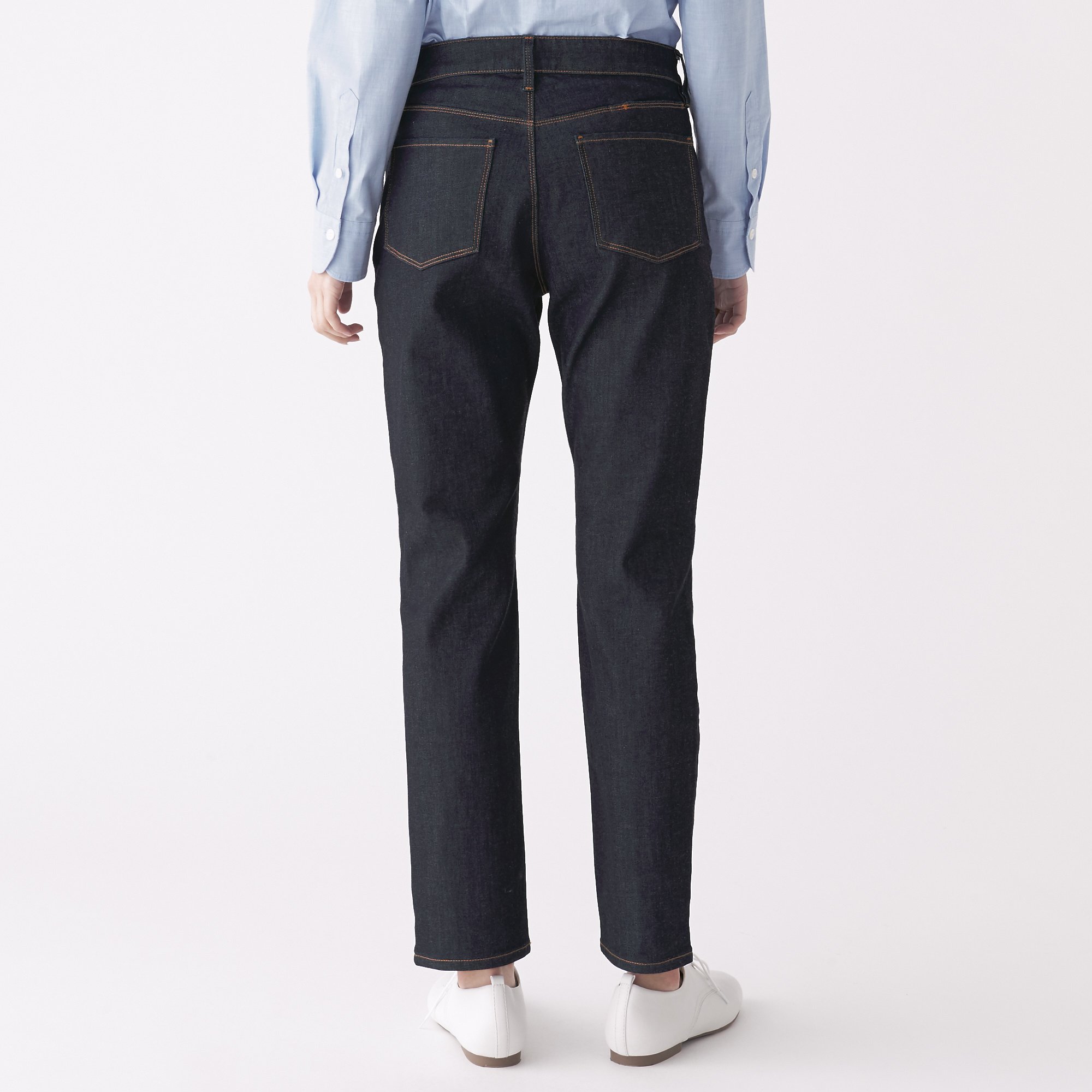 MUJI | 4 WAY STRETCH DENIM SLIM STRAIGHT ANKLE LENGTH