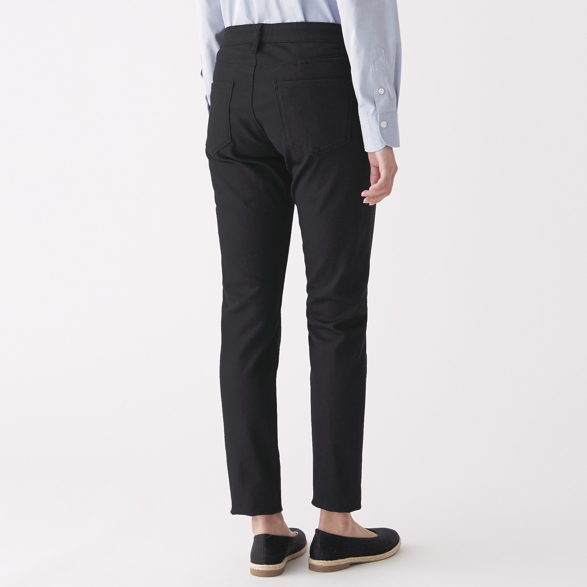 4 WAY STRETCH DENIM SKINNY ANKLE LENGTH (BLACK)