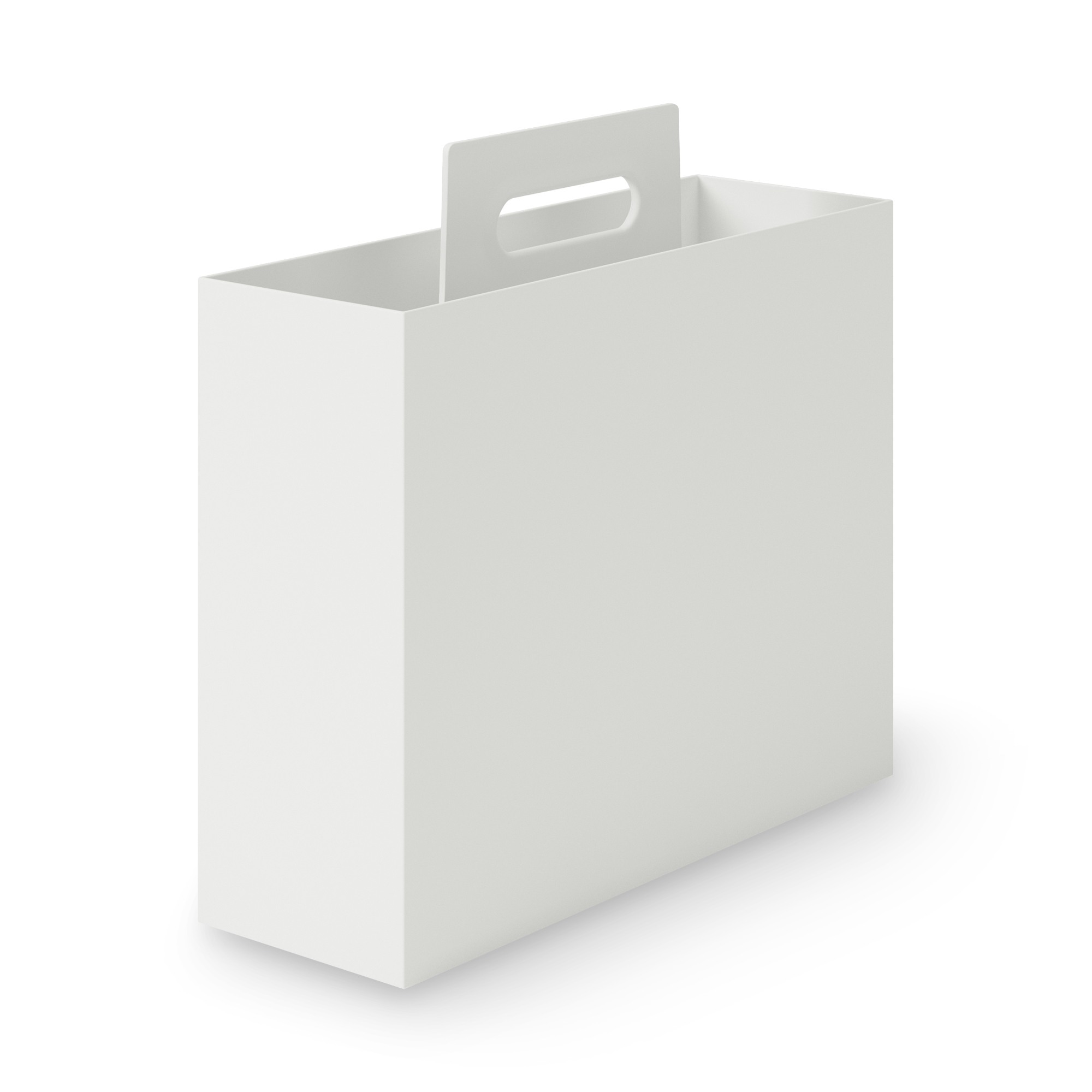 PP FILE BOX STANDARD WITH HANDLE / WHITE GREY