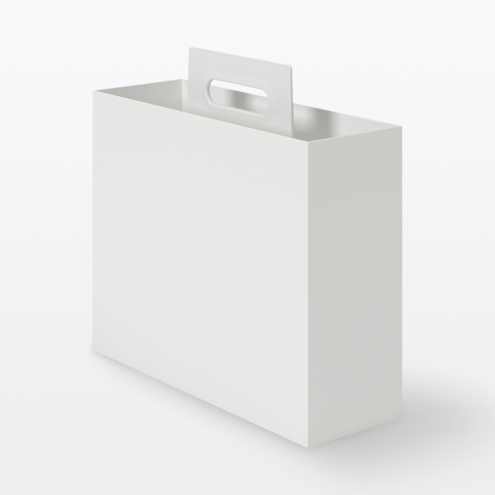 PP FILE BOX STANDARD WITH HANDLE / WHITE GREY