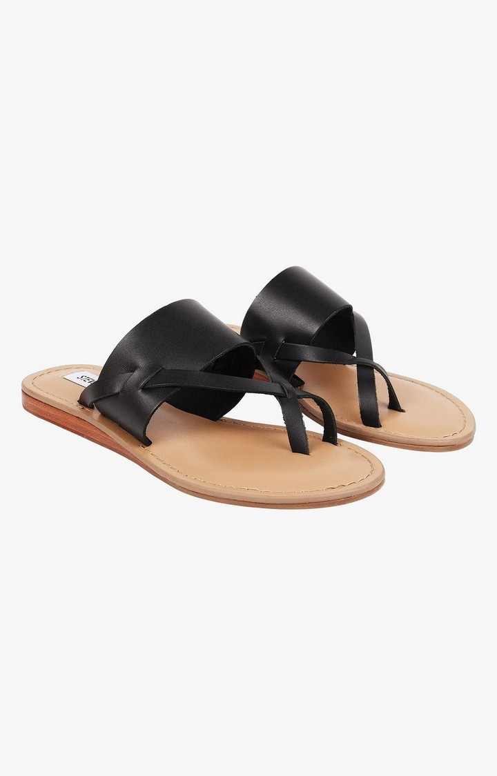 Umber Black Flats