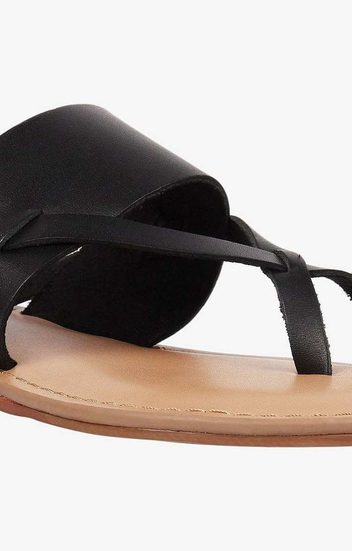 Umber Black Flats