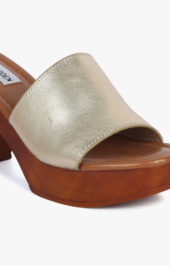 Fran Gold Heel Sandals