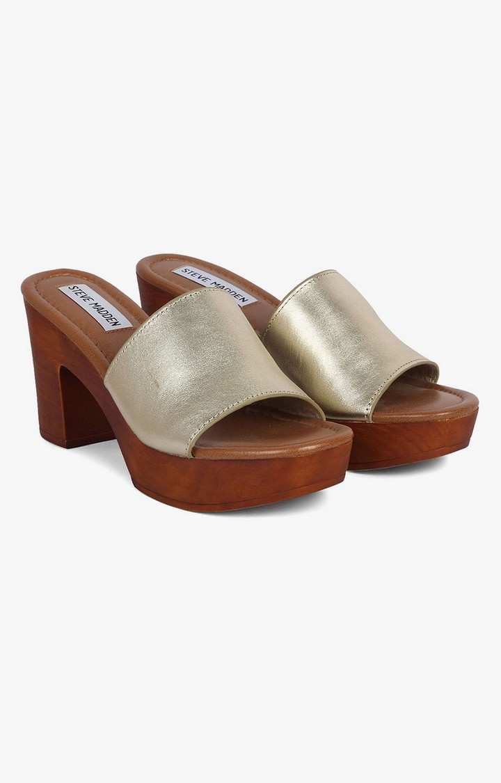 Fran Gold Heel Sandals
