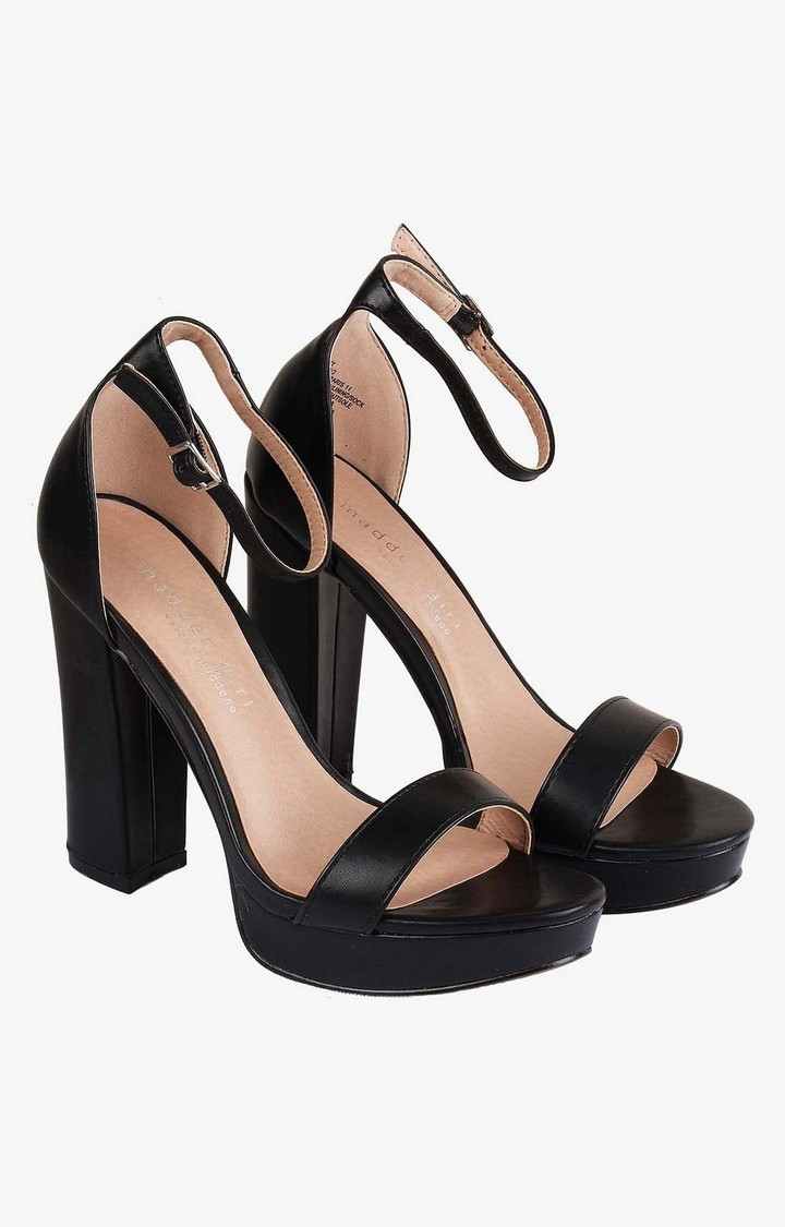 Suzy Black Heel Sandals