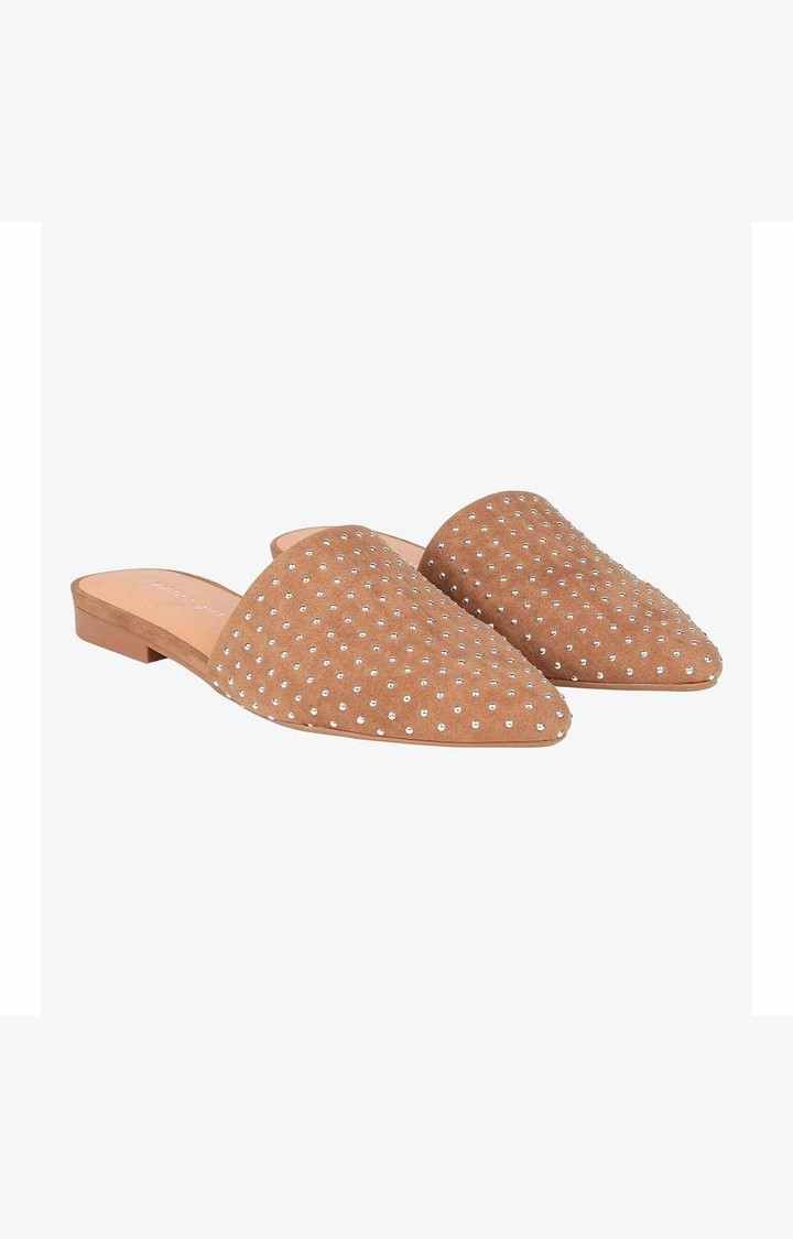 Taniaa Beige Closed Flats & Ballerinas
