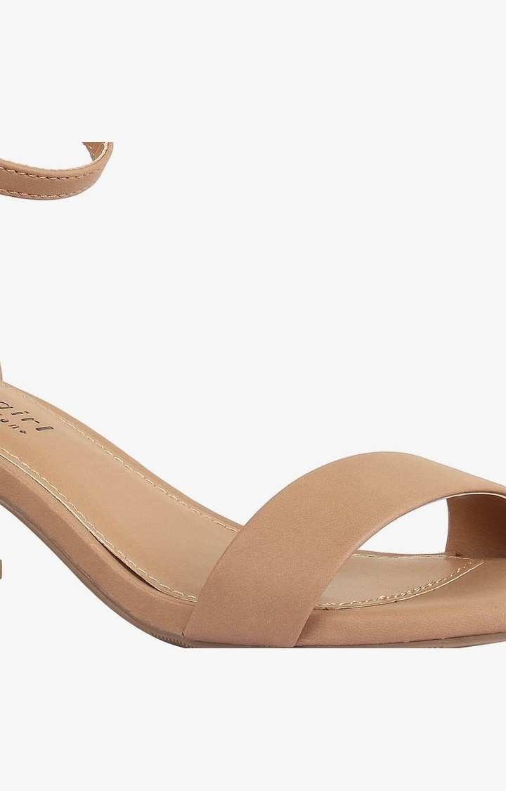 Marrcelaa Brown Heel Sandals