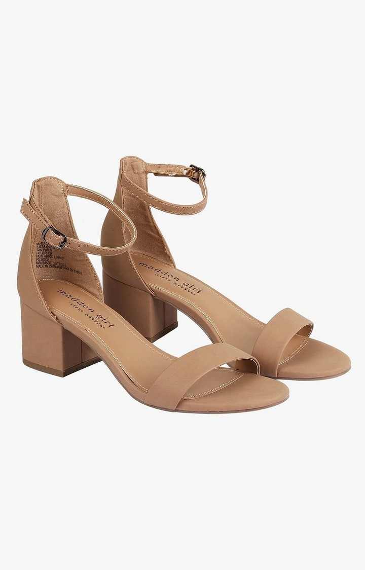 Marrcelaa Brown Heel Sandals
