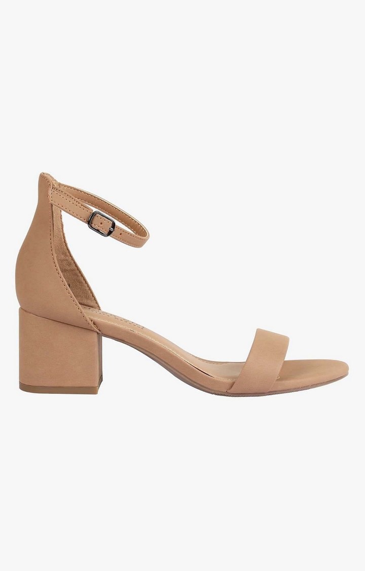 Marrcelaa Brown Heel Sandals