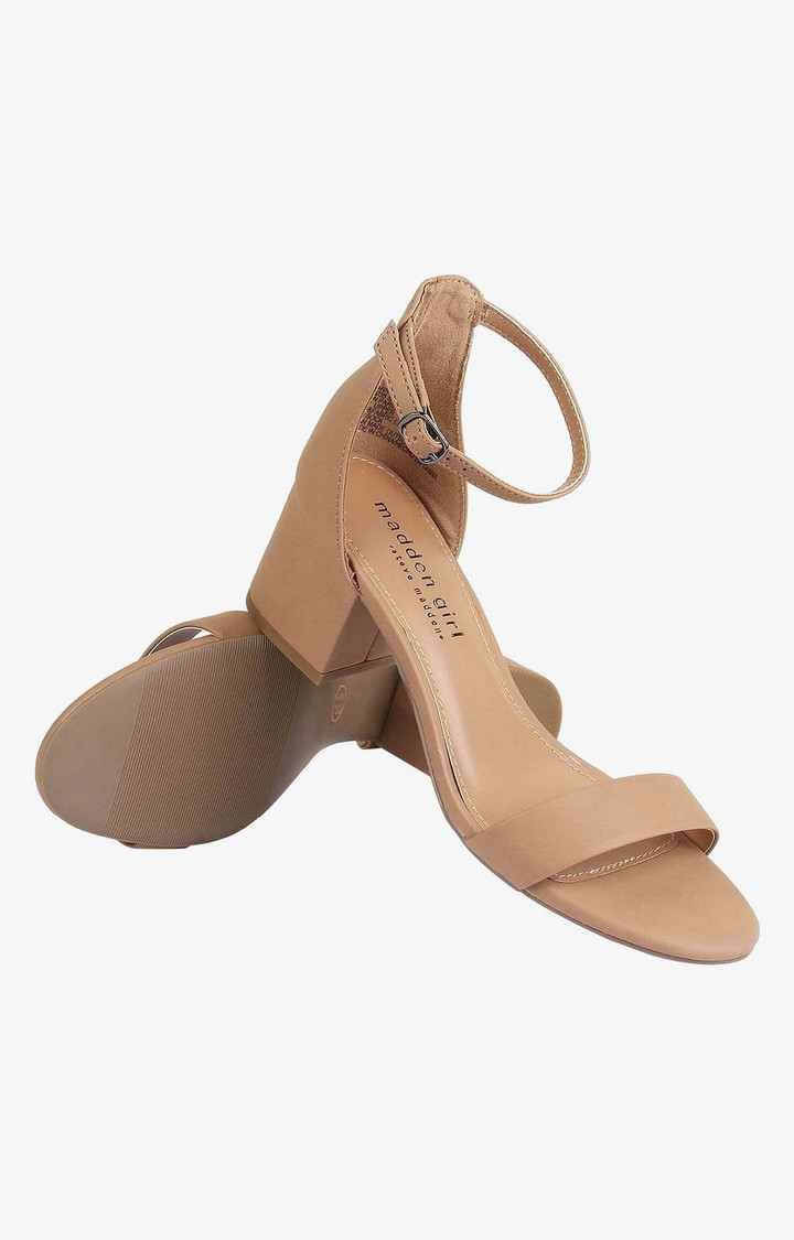 Marrcelaa Brown Heel Sandals