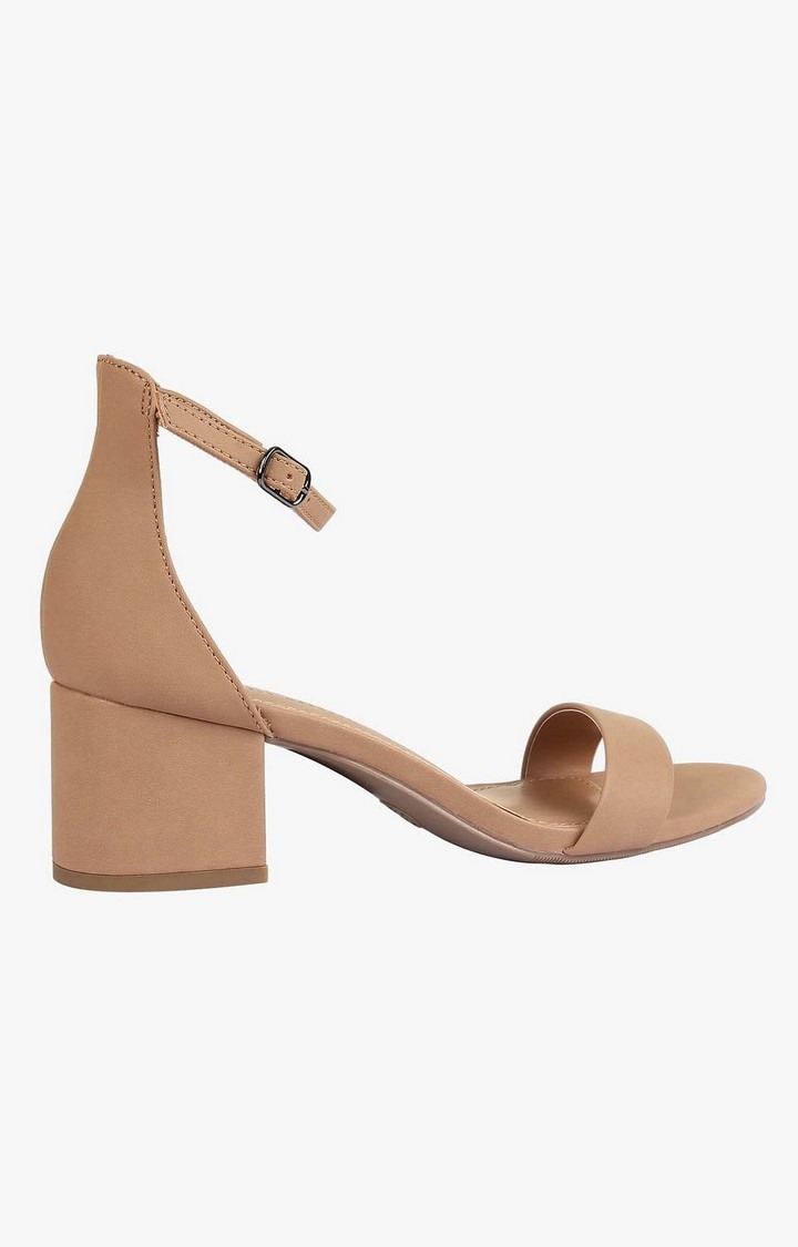 Marrcelaa Brown Heel Sandals