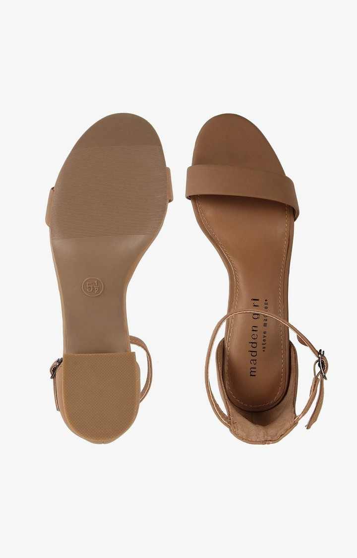 Marrcelaa Brown Heel Sandals